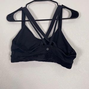 Lululemon Black with Camo Detail Strappy Back Sports Bra